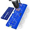 WEGLUST Stencil con livella a bolla e righello: strumento di precisione multifunzione per prese, presa a incasso e installazione elettrica nel muro a secco (blu)