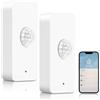 Leikurvo Sensore di movimento WiFi, 2 pezzi Sensore di movimento intelligente Sensore di movimento senza fili con app di monitoraggio remoto, compatibile con Smart Life/Tuya APP/Alexa, comando vocale