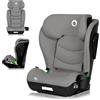 LIONELO Seggiolino Auto per Bambini NEAL I-SIZE Gruppo 2 3, da 100 a 150 cm Da circa 3 a 12 anni Montaggio ISOFIX o Cinture Poggiatesta regolabile Protezione laterale Braccioli, R129 (Grigio Chiaro)