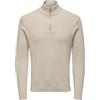 ONLY & SONS ONSPHIL Reg 12 Cotton Half Zip Knit Noos Pullover da Uomo, Blu Scuro, XXL, Navy Scuro, XXL