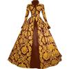 Vhersily Vestito Palazzo Elegante Medioevo Donna Retro Victorian Costume da Dama dell'80 Carnevale Veneziano Abito Masquerade Lolita Party Festa Ballo Halloween Vestiti Costumi da Principessa