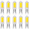 HUAMu LED G9 2W LED COB Bulb 250LM, AC220-240V, Cold White 6000K, Lampadina a risparmio energetico CRI80, Full Glass, Lampadina alogena 25W equivalente, Angolo a fascio 360 °, 10 confezioni