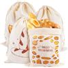 EXIN DECHEN 4 Pezzi Sacchetto Pane in Lino, 40x30cm Sacchett Portapane in Cotone e Lino