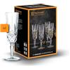 Nachtmann Noblesse 104248 - Set di 4 bicchieri da champagne da 150 ml, in vetro di cristallo, lavabili in lavastoviglie, made in Germany