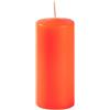 Cereria Di Giorgio - 12 Candele Cero - Diametro 5 cm Altezza 15 cm - Colore Arancione - Durata 48 ore - Non Profumate