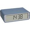 TFA Dostmann sveglia digitale radiocontrollata TWIST, 60.2560.06, fuso orario regolabile, modalità 12/24h, rotazione del display di 180°, design piatto, blu