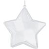INNSPIRO Stella plastica trasparente per appendere 2 parti 10,5 cm.