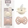 Bibs Ciucciotto Infinity anatomico BIBS, confezione da 2, senza BPA, tettarella anatomica in silicone, Tettarella anatomica. Silicone, Prodotto in Danimarca, Misura 1 (0-6 mesi), Ivory/Blush