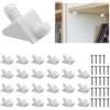 Aeipou Confezione da 24 perni di supporto per mensole Ikea Pax KOMPLEMENT, Billy Komplement per mensole dell'armadio, in PVC trasparente e acciaio inox, con viti