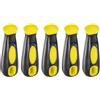 QUARKZMAN Manico per Lime Gomma da 5pz Manici Ergonomici Foro Rotondo e Rettangolare da 4,25 per Lime Metallo da 14