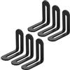 QUARKZMAN 6Pcs Staffa Angolare Regolabile A Forma Di L Con Fessura, 2.28 X 2.28 Pollici Staffa Angolare In Acciaio Inossidabile Per Mobili In Legno, Nero