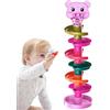 Generico Giocattolo per bambini con rampa per palline, Giocattolo per pista per palline per bambini - con palla scorrevole per,Gioco con scivolo a sfera impilabile da 1 a 3 anni Torre con sc