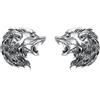 HARMONY BOLA Wolf, orecchini a lobo gotico in argento Sterling 925, regalo di compleanno per donne e uomini, Argento sterling, Nessuna pietra preziosa