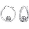 POPLYKE Orecchini da pallacanestro/calcio, da donna, in argento Sterling, ideali come regalo per le donne, m, Argento sterling, Nessuna pietra preziosa