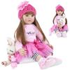 LKBOBIR Bambole Reborn - 60cm Bambola Reborns Morbido Silicone Vinile 22 Pollici Reborn Femmina Originale Ragazzi E Ragazze Regalo Giocattolo Baby Doll Natale Regalo Per Bambini Dai 3 Anni