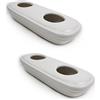 Metrox - a1683 - Set di 2 umidificatori in ceramica PURE dallo stile neutro e semplice di colore bianco per il posizionamento sul termosifone, umidificatore, diffusore 11345