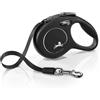 Flexi Classic guinzaglio nero, 5 m - Tg. L: fino a 50 kg