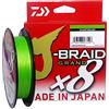 Daiwa J-Braid Grand X8E 0.16mm, 10.0kg/22.0lbs, 135m Chartreuse, Filo da Pesca Trecciato, 127697-016
