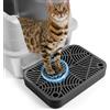 Bartuke Scala in plastica per gatti, rampa con funzione di filtro, pedale per filtro della lettiera per gattini e gatti anziani, lettiera automatica autopulente (Nero)