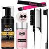 WOZUTUNT Schiuma per capelli tinti in pizzo, 3,4 fl oz Schiuma colorata in pizzo per parrucche per le donne (marrone medio)