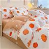 DSAoTeng Copripiumino con zucca per festival, reversibile, morbido e confortevole, in cotone lavato, con design reversibile, per dormitorio singolo, camera da letto, decorazione per le vacanze (#1, 150 x 200