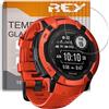 REY Pack 3X Pellicola salvaschermo per Garmin Instinct 2X Solar 50MM, Vetro temperato, di qualità Premium