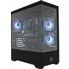 CyberpowerPC Wyvern Gaming PC - AMD Ryzen 7 5700X, AMD Radeon RX 9060 XT 8GB, 16GB RAM, 1TB NVMe SSD, 650W 80+ PSU, Wi-Fi, Windows 11, Prism Panoramic RGB Black