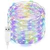 EvaStary Catena Luminosa Colorato, 10M 100 LEDs USB Stringa Luci LED Interno ed Esterno, Micro LED Fata Ghirlanda Luminosa, Impermeabile Decorative per la camera da letto di Natale, feste in giardino, DIY