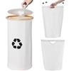 Navaris Pattumiera per Differenziata - Cestino Raccolta Differenziata Interno - Bidone per Bottiglie di Vetro Plastica e Lattine - Secchio Spazzatura con Sacchetto Rimovibile - Crema