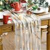 Artoid Mode - Runner da tavolo in tulle di gazar, colore: beige oro, con alberi, per Natale, 70x300 cm, decorazione per cucina invernale, decorazione per interni, per feste, vacanze, decorazioni