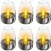 XEERUN Luci Di Natale Da Esterno Solari, 6 Pezzi Lumino a Luce Solare, Lampada Votiva Solare, Candele a LED a Energia Solare, Impermeabili, Senza Fiamma, Per Esterni, Per Campeggio, Terrazza, Balconea