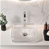 neoro n40 groove lavabo da appoggio in vetro La: 38,5 A: 10,5 P: 38,5 cm, BN0801GT, n40 trasparente [Lavabi > Lavabi da Appoggio]