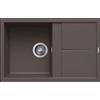 Elleci Unico 300 LKU30087 Lavello 1 vasca con gocciolatoio Reversibile Sopratop 79 x 50 cm finitura Keratek Cocoa 87