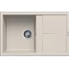 Elleci Unico 300 LGU30039 Lavello 1 vasca con gocciolatoio Reversibile Sopratop 79 x 50 cm finitura Granitek Bianco Soft 39