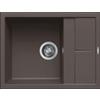 Elleci Unico 125 LKU12587 Lavello 1 vasca con gocciolatoio Reversibile Sopratop 65 x 50 cm finitura Keratek Cocoa 87
