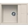 Elleci Unico 125 LGU12539 Lavello 1 vasca con gocciolatoio Reversibile Sopratop 65 x 50 cm finitura Granitek Bianco Soft 39
