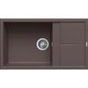 Elleci Unico 410 LKU41087 Lavello 1 vasca con gocciolatoio Reversibile Sopratop 86 x 50 cm finitura Keratek Cocoa 87