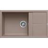 Elleci Unico 410 LKU41089 Lavello 1 vasca con gocciolatoio Reversibile Sopratop 86 x 50 cm finitura Keratek Dove 89