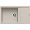 Elleci Unico 410 LGU41039 Lavello 1 vasca con gocciolatoio Reversibile Sopratop 86 x 50 cm finitura Granitek Bianco Soft 39