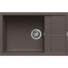 Elleci Unico 310 LKU31087 Lavello 1 vasca con gocciolatoio Reversibile Sopratop 78 x 50 cm finitura Keratek Cocoa 87