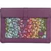 LONDO Custodia in Pelle Compatibile con MacBook Pro 14 & Air 13-13.3 Pollici (M5, M4, M3, M2, M1, Pro, Max) & iPad Pro 12.9, Borsa Laptop in Pregiata Pelle Pieno Fiore, Viola Modelli dal 2020 al 2026