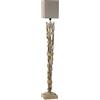 ONLI - Piantana, lampada da terra Marika. Paralume in tela color sabbia, struttura formata da rami in legno nature. Stile moderno, naturale, organico. Paralume stoffa color sabbia. 1 x E27