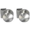 PATIKIL 1-1/8 Maniglia Per Porta In VetroAcciaio Inossidabile 2Pcs Clip Per Porta Senza Foratura Maniglie Pomelli Con Vite Per Vetro Doccia 5-8mm Armadio Cassetto VetrinaArgento