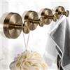 EUIOOVM Gancio a ventosa, in acciaio inox, gancio a ventosa, per bagno, extra forte, senza foratura, gancio a ventosa extra forte, gancio da bagno, autoadesivo (4, oro rosa)