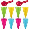 TOYANDONA Set di 10 palline da spiaggia per gelato e gelato, per giocare a sabbia, per bambini e bambini (colore casuale)