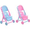 Toyvian 2 passeggini per bambole, accessori per bambole, passeggino per bambole, carrozzina per bambole, carrozzina per bambole, carrozzina da viaggio, in plastica