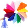 Hhaoysogd 12 panni da giocoliere, 60 x 60 cm, panni colorati, in chiffon, fazzoletti da ginnastica, fazzoletti da danza, fazzoletti di seta per asilo, spettacolo per bambini, giocoleria sensoriale