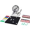Engelhart - 360565 - Bingo/Lotteria con 90 Palline e Mescolatore in Metallo da 13,5 cm di Diametro - Include Segnalini, Regole, Cartelle Riutilizzabili e 150 Segnalini - Gioco Familiare