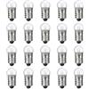 sourcing map Mini lampadine da 6 V/0,5 A, E10, 20 lampadine a vite in miniatura, per illuminazione di esperimenti scientifici, accessori fai da te, luce gialla calda