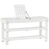 HOMCOM Panca per scarpe, scarpiera in legno a 3 livelli con ripiano e scomparto nascosto, panca per corridoio, camera da letto, 90 x 29 x 45 cm, bianco